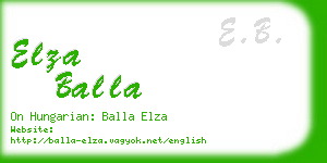 elza balla business card